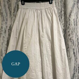 White Gap Midi Skirt